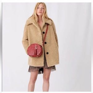 Maje Tan Teddy Jacket